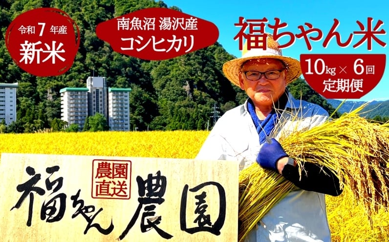 
            令和7年産【白米10kg/6回定期便】「福ちゃん米」 【湯沢産コシヒカリ】
          