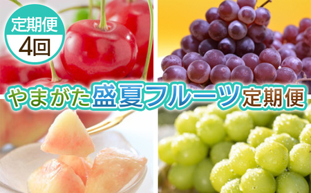 【定期便4回】やまがた 盛夏フルーツ定期便 【令和8年産先行予約】 FS25-660 くだもの 果物 フルーツ 山形 山形県 山形市 2026年産