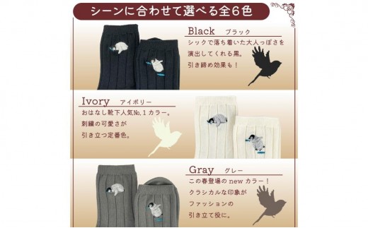 おはなし靴下 ギフトボックス ペンギン キッズ アイボリー