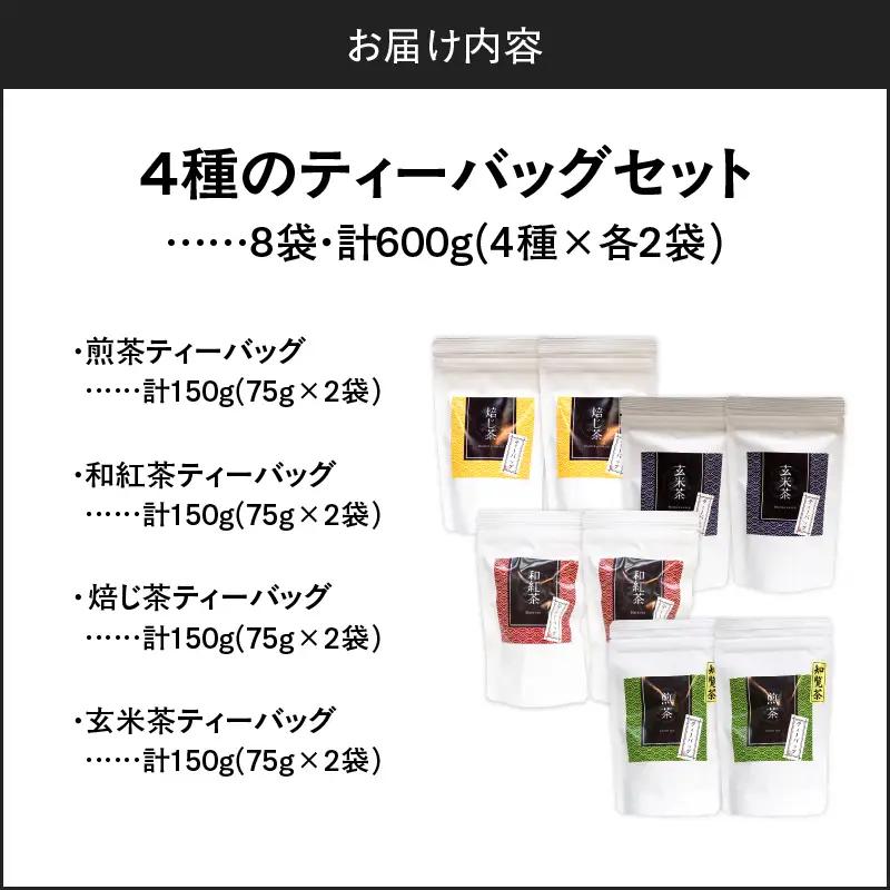 4種のティーバッグセット （ 8袋セット ） K346-010_02 茶