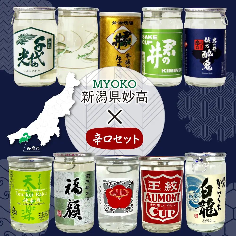新潟県妙高飲み比べカップ酒セット(辛口セット) 10種 詰め合わせ