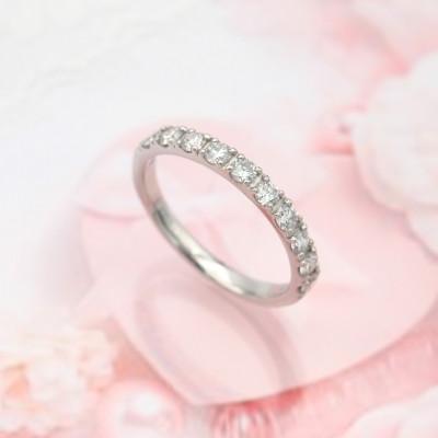 ふるさと納税 山梨県 PT900 0.5ct 一文字ダイヤモンドリング　#8　HR-009178 |  | 02