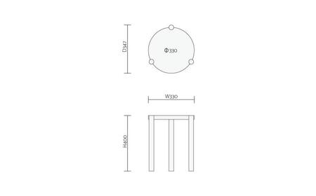 【受注生産】Side Table 04［丸］ チェリー/oil finish / テーブル サイドテーブル 机 デスク 家具 インテリア 木目調 ナチュラル おしゃれ デザイン ダイニング 寝室 / 