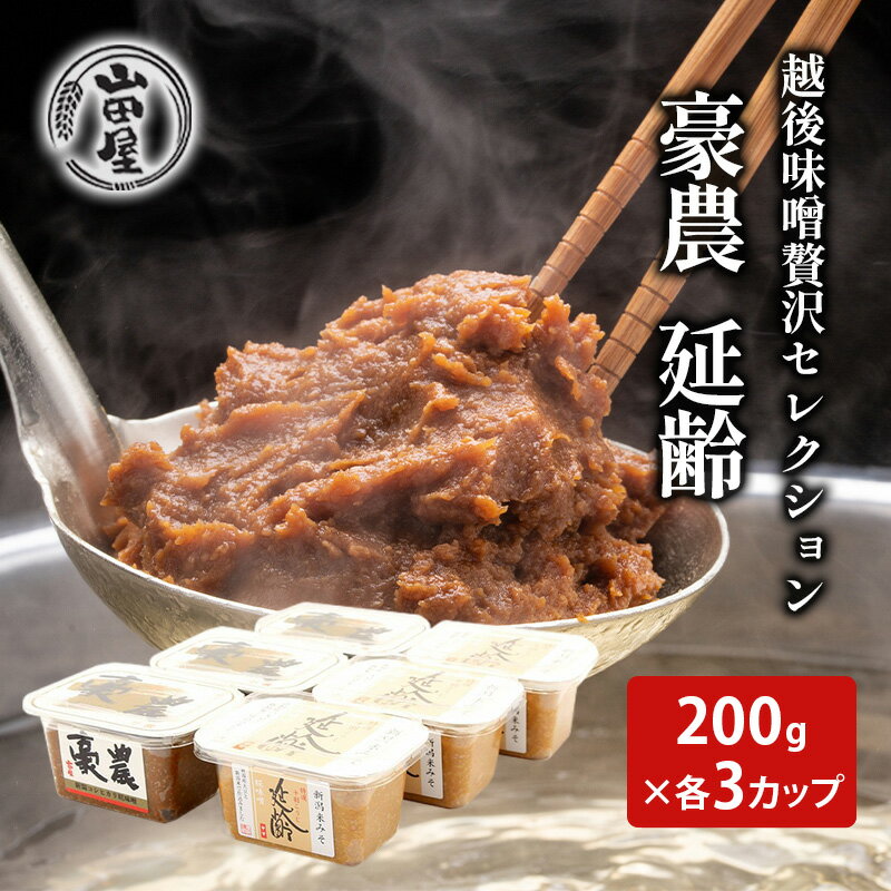 【ふるさと納税】越後味噌贅沢セレクション200g×各3カップ 調味料 料理 調理 味付け 和食 日本食 みそ汁