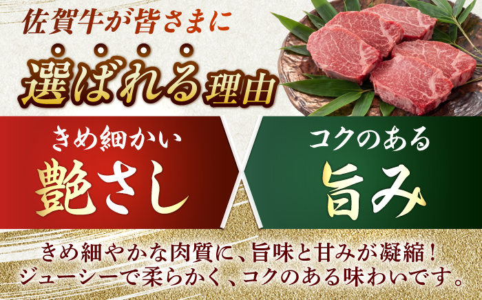 艶さし！ 佐賀牛 ヒレステーキ 750g  （150g×5枚） 吉野ヶ里町 [FDB025]