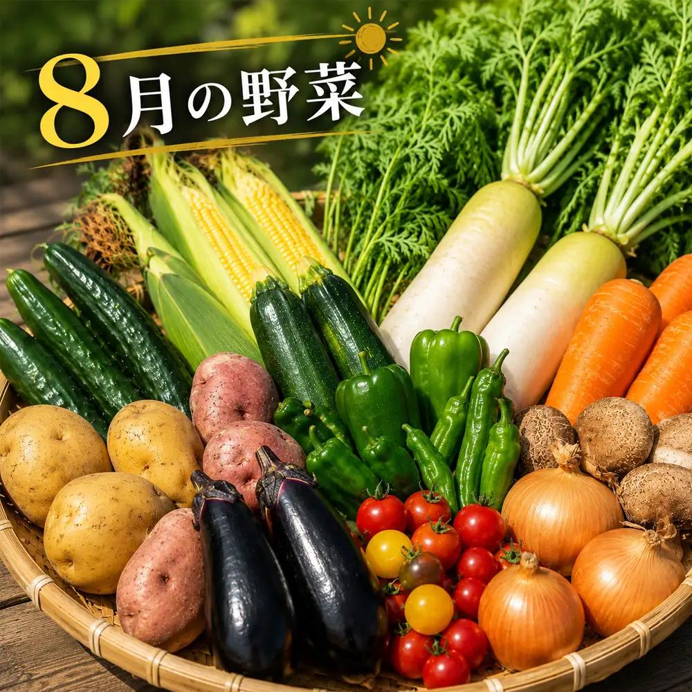 【令和8年産】旬の野菜7～9種の詰め合わせセット 定期便 2回便 8月～9月発送 美景農園