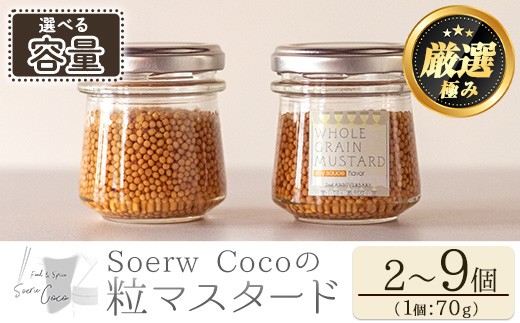 
                  ＜容量が選べる！＞Soerw Cocoの粒マスタード(70g×2～9セット) 調味料 からし 料理【Food＆SpiceSoerwCoco】
                