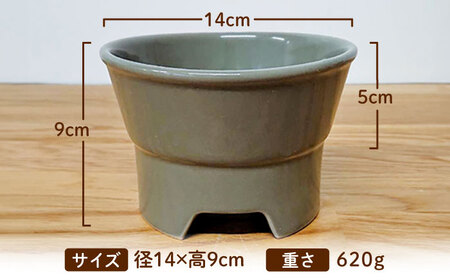 【美濃焼】 陶器製ペット用フードボウル 丸高台フードボウル M グレー pet112 瑞浪市 / ながしまプランニングオフィス エサ入れ 餌皿 犬 猫 [AZBM135]