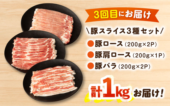 【3回定期便】ナルちゃんファーム豚肉コース　総量3kg 大村市 おおむら夢ファームシュシュ [ACAA058]