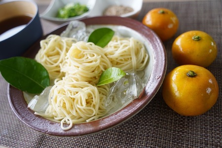 【喜界島在来柑橘を使用した】シークーそうめん ５袋 計1.6kg