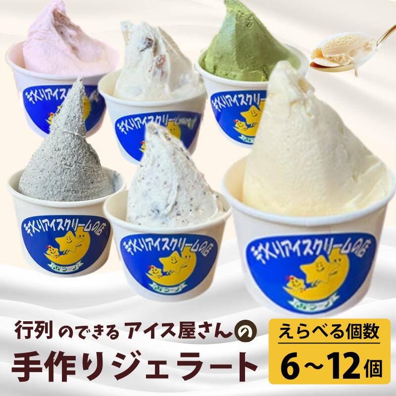 ジェラート 12個 セット(ごま/チョコチップ/バニラ/宇治金時/ストロベリー/ラムレーズン)自家製 アイス アイスクリーム 詰合せ ポラーノ ひんやり スイーツ プレゼント ギフト 人気 お取り寄せ ご当地スイーツ