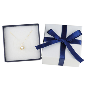 K18アコヤ真珠/ダイヤモンド0.06ctペンダント　PNI-197YGNWAKO