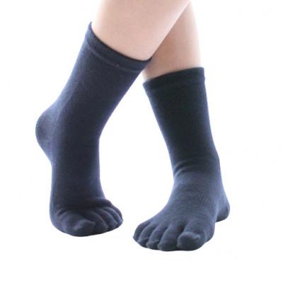 ふるさと納税 海陽町 【婦人サイズ22〜24cm/クルー丈/ブラック】五本指消臭ソックス2足セット