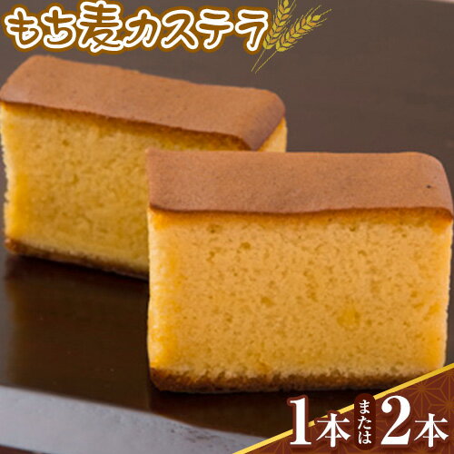 【ふるさと納税】もち麦カステラ 選べる 1本 2本 株式会社玉利軒《45日以内に出荷予定(土日祝除く)》岡山県 笠岡市 カステラ もち麦 お土産 和菓子 手土産 送料無料
