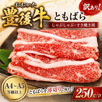 
                  訳あり!＜A4～A5＞おおいた豊後牛ともばらしゃぶしゃぶすき焼き用 250g【1764324】
                
