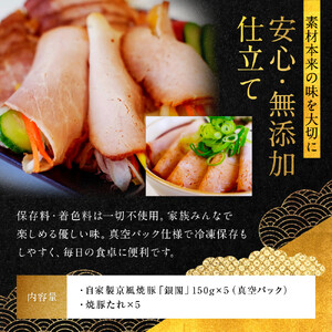 【銀閣寺大西】京風焼豚「銀閣」スライス 150g×5パック｜京都 老舗精肉店 有名店 贅沢 人気セット