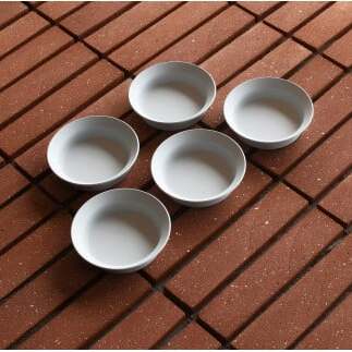 1616/ TY Round Deep Plate 120 Grey 5枚セット グレー ライトグレー ディーププレート  食器 皿 シンプル 12cm A30-493_イメージ4