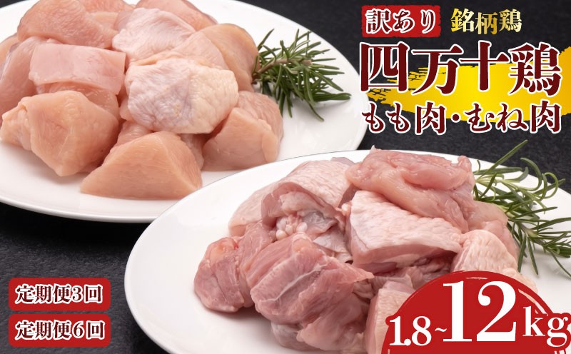 四万十鶏 もも肉 1.8～ 12kg 【 もも切身 鶏肉 とり肉 鶏モモ 国産 鶏もも肉 鶏 とりもも モモ チキン むね肉 ムネ 鶏むね 鶏むね肉 セット 銘柄鶏 カット済み からあげ とり肉 から揚げ 小分け おかず カット 定期便 3回 6回 訳あり ワケアリ 】高知県 中土佐町