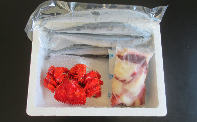 【北海道根室産】花咲かに・たこ・さんまセット A-19012