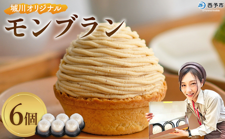 栗 スイーツ ＜城川オリジナル モンブラン 6個入り＞ マロン くり クリ 国産 和栗 ペースト クリーム 渋皮煮 スポンジケーキ 生クリーム チーズ バター タルト メニークエスト 愛媛県 西予市【冷凍】『3か月以内に順次出荷予定』ふるさと納税モンブラン SMQ0006
