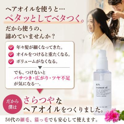 ふるさと納税 高槻市 【毎月定期便】RIN. ヘアオイル/洗い流さないトリートメント(ローズゼラニウムの香り)全12回 |  | 01