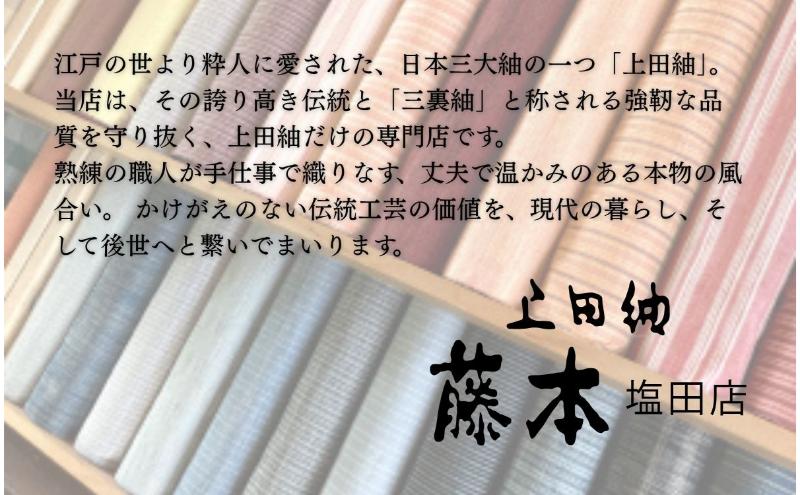 上田紬 ワンショルダーエプロン 選べる4色系統（赤・青・黒・ベージュ）【伝統工芸】エプロン おしゃれ 和モダン 絹100% 日本製 手織り キッチン用品 長野県 上田市 信州