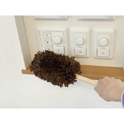 ふるさと納税 朝来市 モコモコハイクラスハンディモップ【ブラウン】※持ちやすい木製ハンドル付き |  | 01