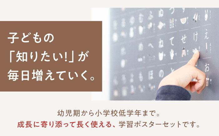 知育 知育ポスターホワイト 7枚セット / 数字 あいうえお ひらがな表 カタカナ 日本地図 世界地図 ABC アルファベット表 掛け算 幼稚園 小学生 オシャレ 学習用 防水加工 知育 情操教育 お