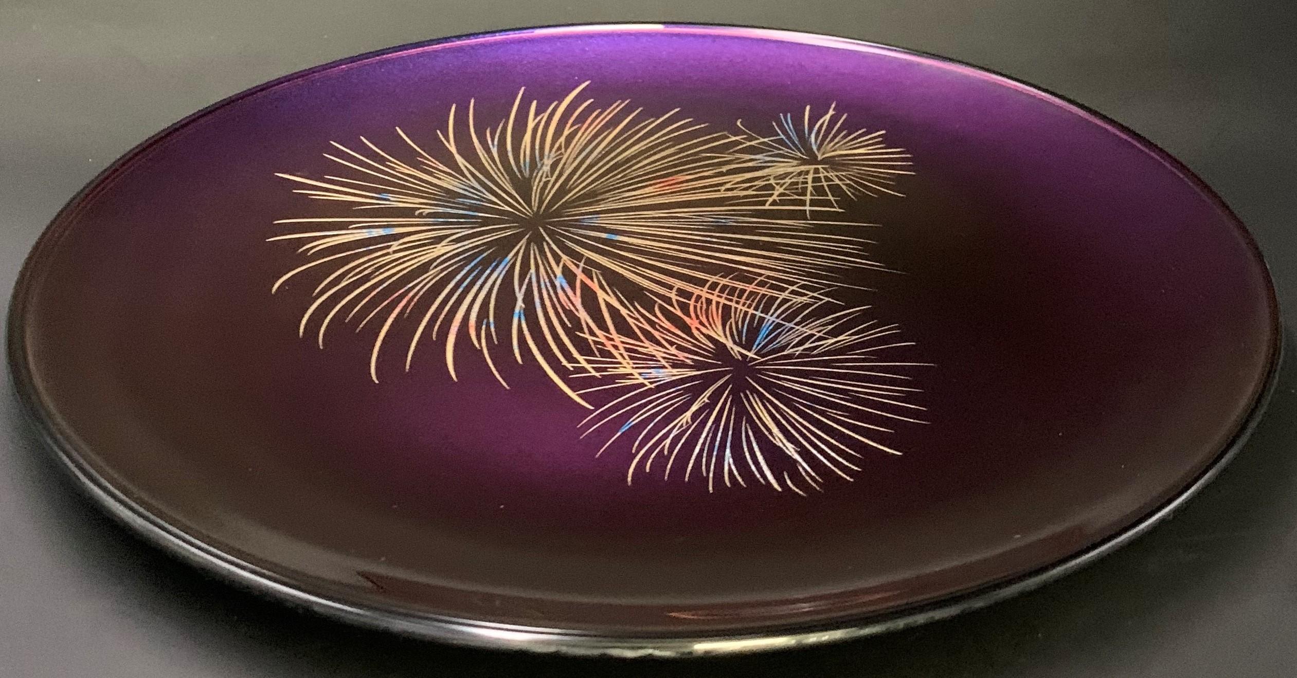 【全4回】 フラットプレートM 定期便 【 3月発送：墨桜純白 6月発送：花火マジョブルー 9月発送:紅葉漆黒 12月発送：マジョ銀箔ブルー 】【NF1】