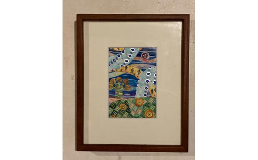 画家・くぼやまさとるの水彩原画「好天のきざし」　<Y-20>