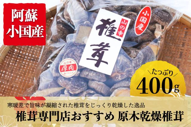 
【小国郷産】椎茸専門店お薦め！原木乾燥椎茸400g
