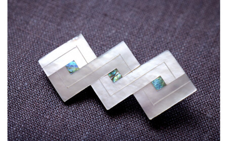 螺鈿ブローチ⑥ 世界に二つとない ブローチ 螺鈿 螺鈿ブローチ 漆芸螺鈿 1ヶ 桐箱入り 選べる デザイン 全て オリジナル 個性豊か 一点もの 自然素材 アクセサリー 軽い 工芸品 奈良県 生駒市