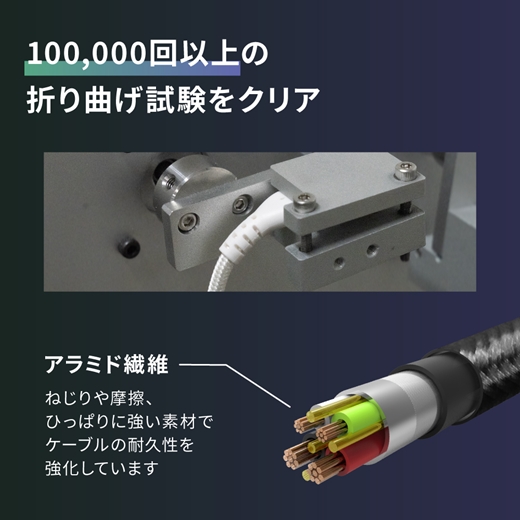 Owltech やわらか超タフで断線に強い 耐屈曲10万回以上 PD60W充電／データ転送 USB Type-C to Type-C／Lightning 2in1ケーブル OWL-CBNCCL15-W