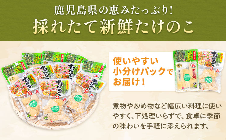 訳あり たけのこ 水煮 小分け 詰め合わせ 九州産 計約5.25kg 3ヶ月定期便（隔月） 北薩農産加工場《お申し込みの翌月から出荷》鹿児島県 さつま町 送料無料 惣菜 タケノコ 筍 竹の子 パック 