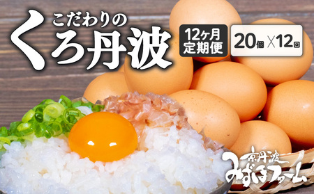 【定期便】くろ丹波 20個 (割れ保証2個含む) 12回 京都 こだわり たまご卵 たまご 濃い 玉子 セット 定期 定期便 玉子焼き 卵焼き 卵かけご飯 ゆで卵 鶏卵 卵黄 64000円 ふるさと納税卵 ふるさと納税たまご 日用品 消耗品 国産 まとめ買い 植物性タンパク質 京丹波町 瑞穂 みずほファーム ふるさと納税 生卵 御歳暮 プレゼント 内祝い お返し お年賀 御年賀 贈り物 お土産
