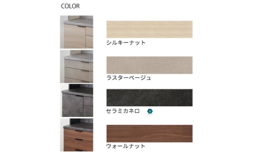 【ウォールナット】キッチンボードRU-S1800R [No.1024] ／ 家具 インテリア ハイカウンタータイプ 食器棚 岐阜県