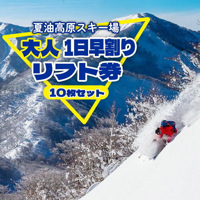 【ふるさと納税】 大人 早割り 1日 リフト券 10枚セット 夏油高原 スキー場 早割 前売り リフト 1日券 時間券 期間限定 (～12/5までの申込) 冬 雪 アクティビティ 体験 スキー スノーボード ウィンター スポーツ 岩手県 北上市 夏油 北日本リゾート Q0245