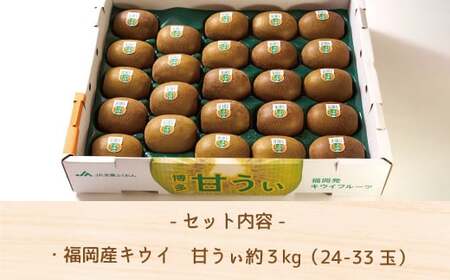 【期間限定発送】 キウイ 甘うぃ 約 3kg [南国フルーツ 福岡県 宇美町 um40azo970033] 福岡県産 キウイフルーツ フルーツ 果物 くだもの