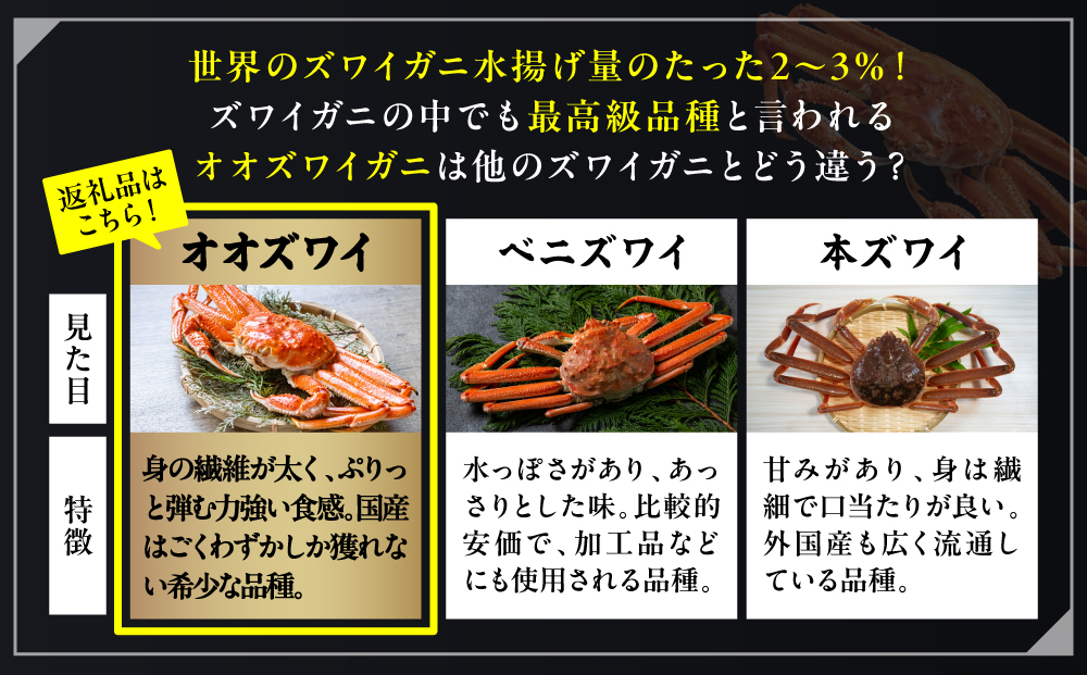 【訳あり】北海道産 冷凍生オオズワイガニポーション15～30本 300g ABR019