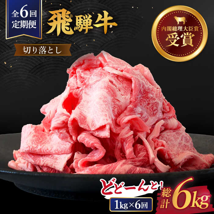 【ふるさと納税】 【6回定期便】【飛騨牛】切り落とし 総計6kg 〈1回あたり〉1kg （250g×4） 国産 ブランド牛 和牛 多治見市/肉のひぐち [TDC015]