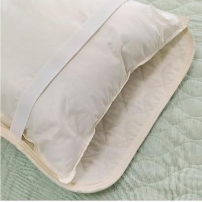 ふるさと納税 和泉市 【Lサイズ 50×70】和泉木綿オーガニックコットン先染ガーゼ枕パッド　グリーン2枚組 SOG-5L |  | 02