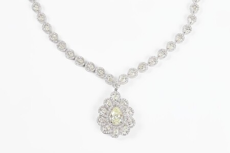 【ふるなび限定】【一点もの】ダイヤモンド（トータル8ctUP）ホワイトゴールドネックレス　R114　K06137-H　FN-Limited-SP