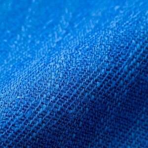 【kuska fabric】手紡ぎシルクマフラー【ブルー】 真綿マフラー