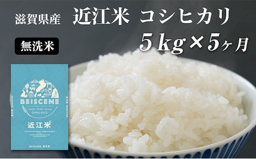 
										
										【定期便】令和6年産新米 5kg×5ヶ月 近江米 コシヒカリ 無洗米 米 滋賀県豊郷町産 お米 こめ コメ おこめ 白米 5回 お楽しみ
									