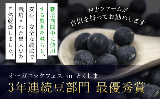 大粒『丹波黒大豆』300g×2袋 村上ファーム 丹波黒大豆 丹波黒豆 丹波黒 黒豆 黒大豆 大豆 ダイズ 黒ダイズ クロマメ くろまめ 大粒 有機JAS認証 無農薬栽培 煮豆 おせち おせち料理 お正