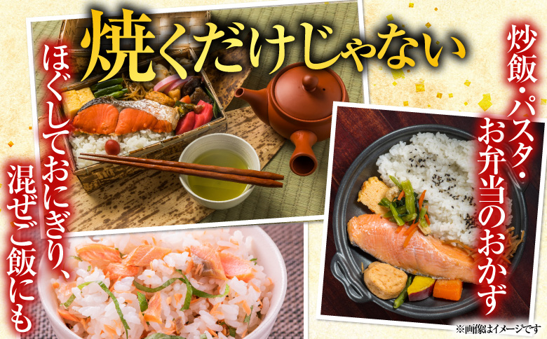 甘塩紅鮭5切×3P、甘塩時鮭5切×2Pセット A-30007