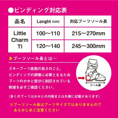 ふるさと納税 飯山市 【限定モデル】 ジュニアスキー板 LITTLECHARM-TI 120cm スワロースキー |  | 03