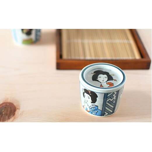 有田焼 竹久夢二そば猪口＆薬味皿セット【ARITAYAKI-STORE】マルチカップ ロックグラス アールヌーボー A15-249_イメージ3