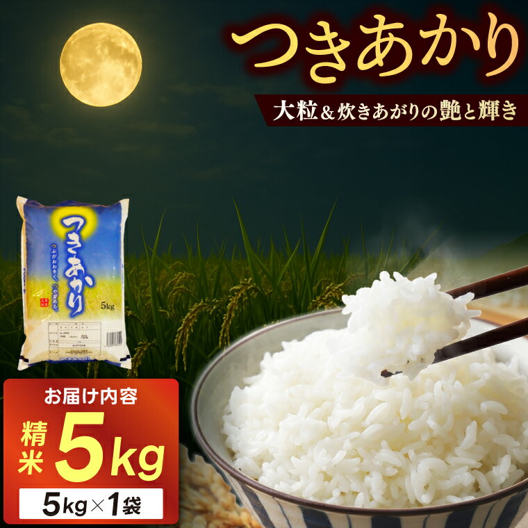 【ふるさと納税】精米 5kg つきあかり【令和6年産】お米 米 ご飯 城里町 桂農産【配送不可地域：離島】 (AX005)