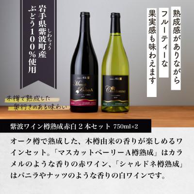 ふるさと納税 紫波町 樽熟成ワイン赤白2本セット(マスカットベーリーA樽熟成・シャルドネ樽熟成) |  | 03